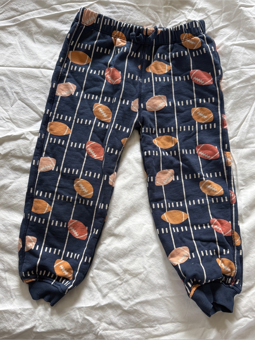 Monica + Andy Navy Football-Print Jogger sweats boys 6/7